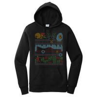 Retro Bat Mobile Gamer Nerdy Ugly Christmas Women's Pullover Hoodie