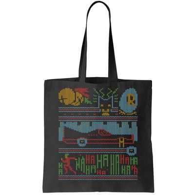 Retro Bat Mobile Gamer Nerdy Ugly Christmas Tote Bag