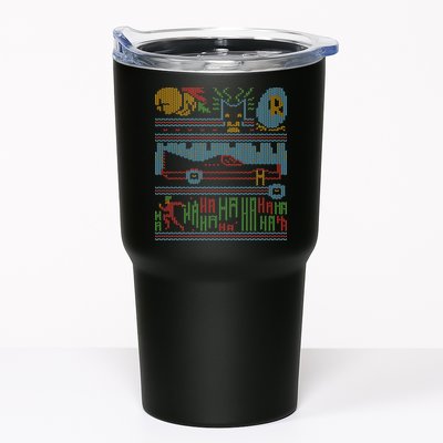 Retro Bat Mobile Gamer Nerdy Ugly Christmas Tumbler