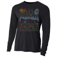 Retro Bat Mobile Gamer Nerdy Ugly Christmas Cooling Performance Long Sleeve Crew