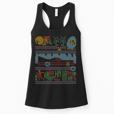 Retro Bat Mobile Gamer Nerdy Ugly Christmas Womens Tank Top
