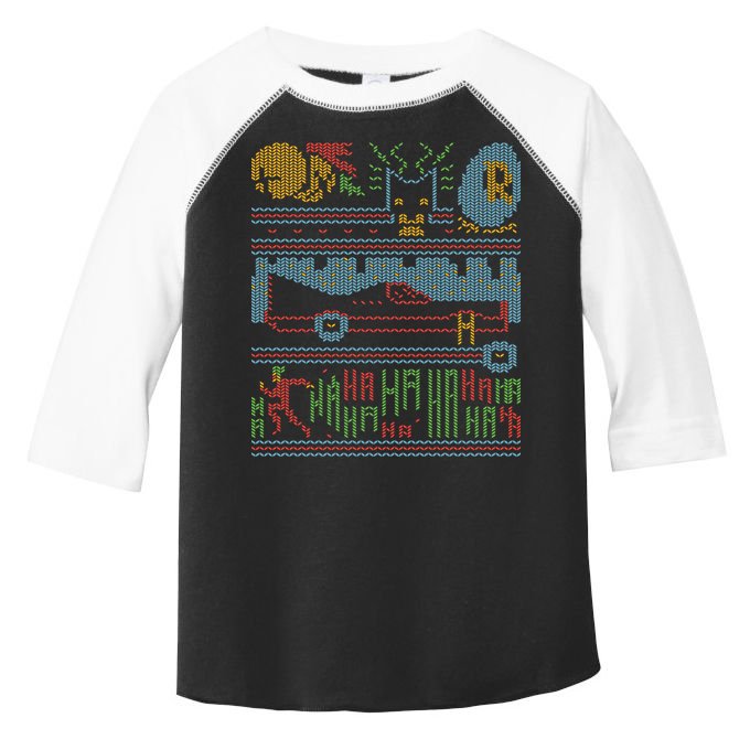 Retro Bat Mobile Gamer Nerdy Ugly Christmas Toddler Fine Jersey T-Shirt