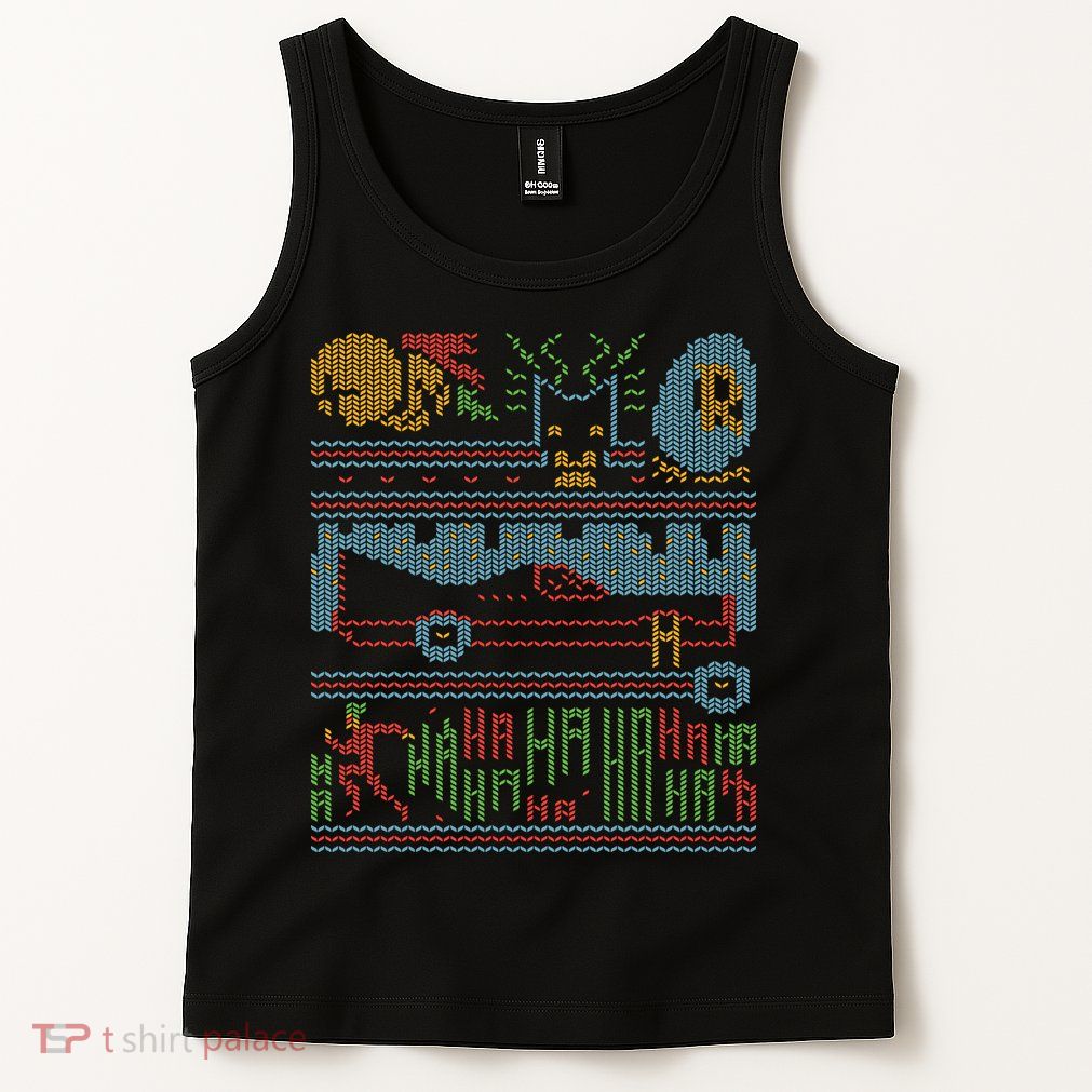 Retro Bat Mobile Gamer Nerdy Ugly Christmas Tank Top
