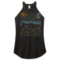 Retro Bat Mobile Gamer Nerdy Ugly Christmas Women's Perfect Tri Rocker Tank