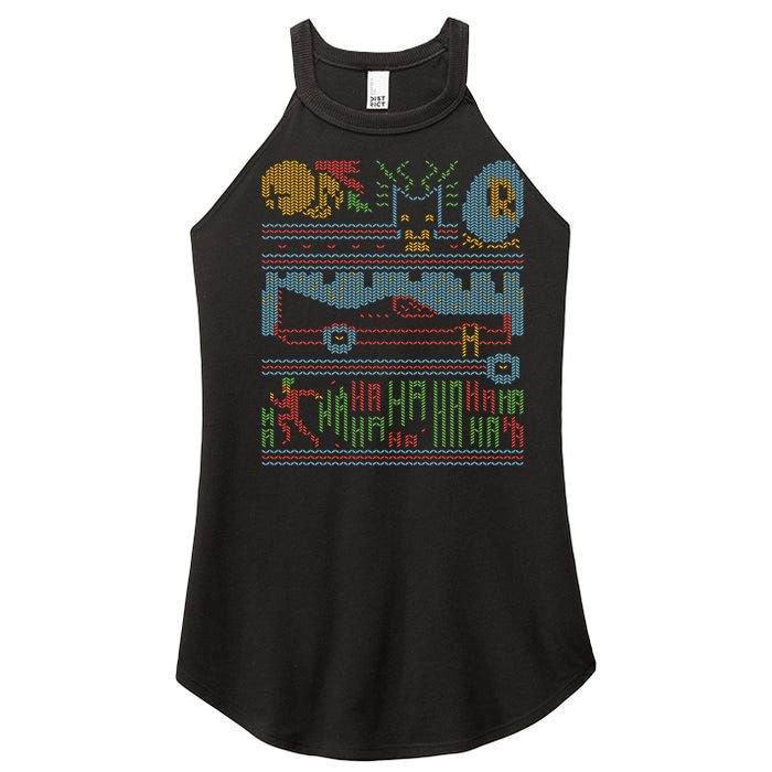 Retro Bat Mobile Gamer Nerdy Ugly Christmas Women's Perfect Tri Rocker Tank