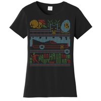 Retro Bat Mobile Gamer Nerdy Ugly Christmas Women's T-Shirt