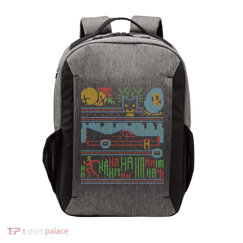 Retro Bat Mobile Gamer Nerdy Ugly Christmas Vector Backpack