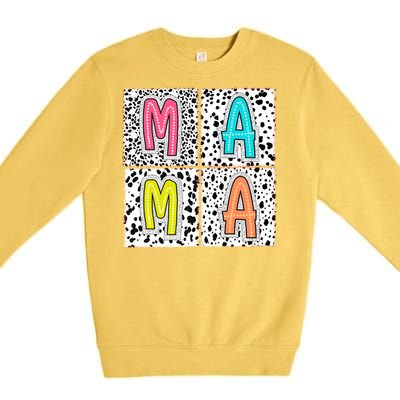 Retro Boho Mama Mother Premium Crewneck Sweatshirt