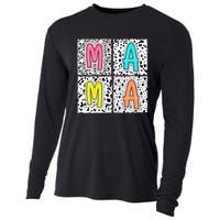 Retro Boho Mama Mother Cooling Performance Long Sleeve Crew