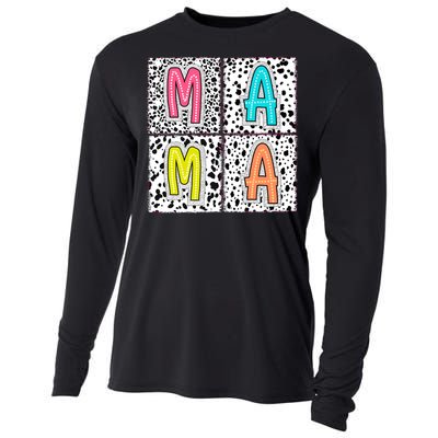 Retro Boho Mama Mother Cooling Performance Long Sleeve Crew