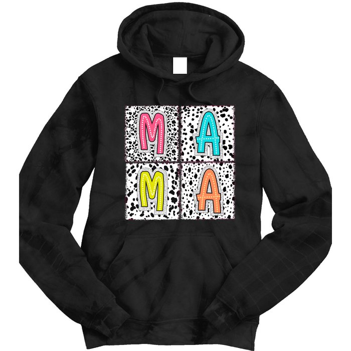 Retro Boho Mama Mother Tie Dye Hoodie