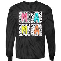 Retro Boho Mama Mother Tie-Dye Long Sleeve Shirt