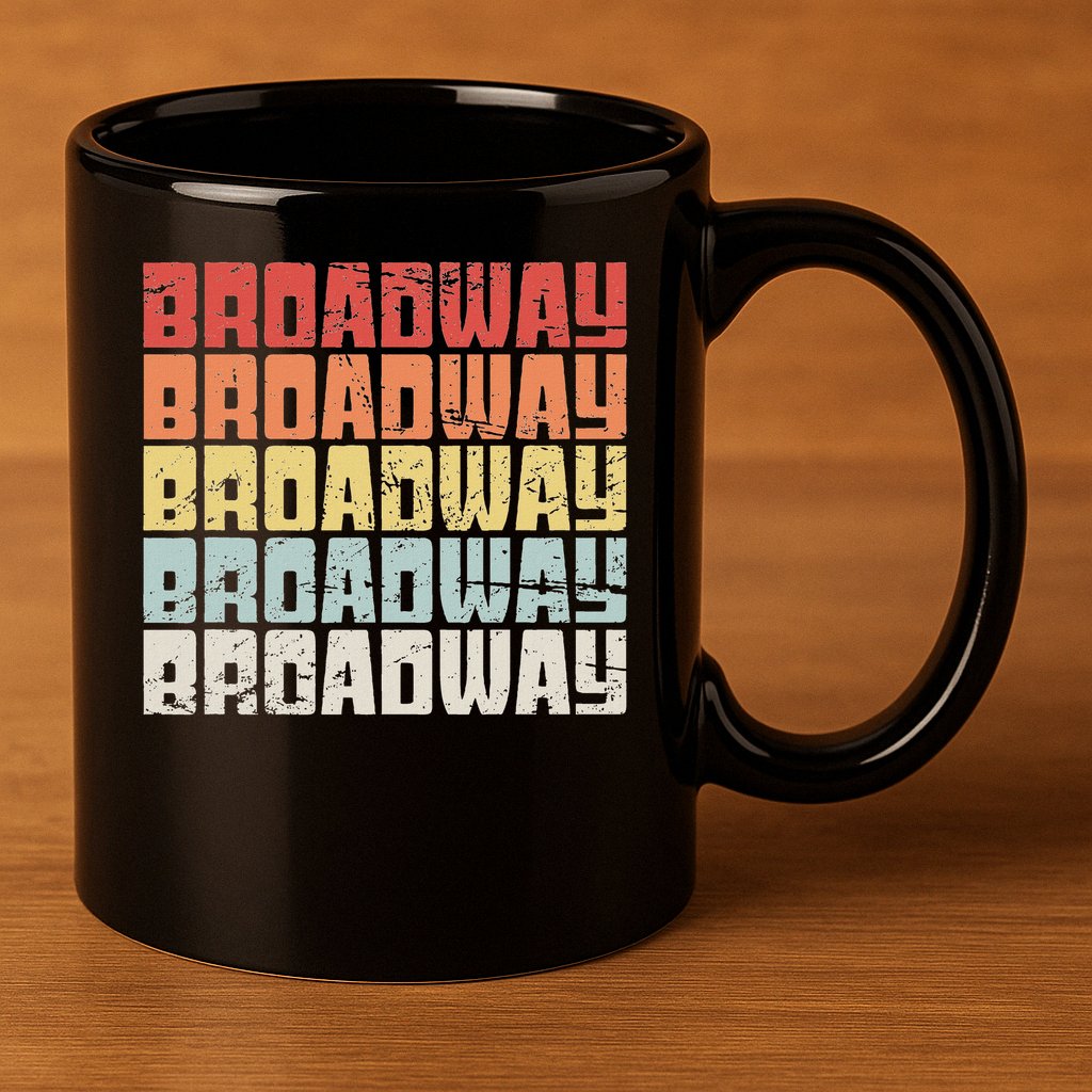 Retro Broadway Musical Theater 11oz C Handle Ceramic Mug