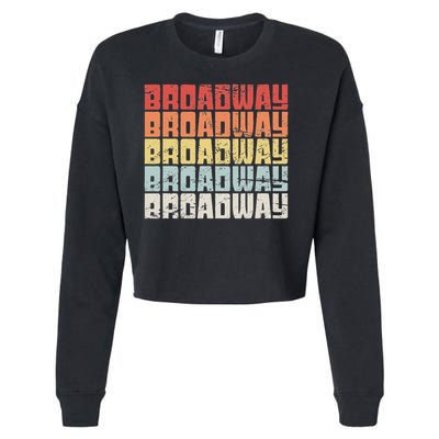 Retro Broadway Musical Theater Cropped Pullover Crew