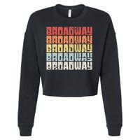 Retro Broadway Musical Theater Cropped Pullover Crew