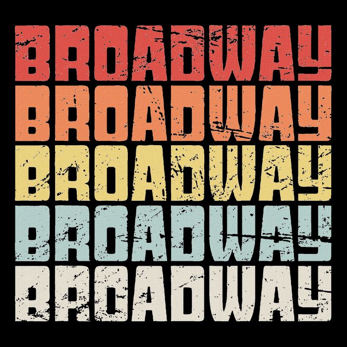 Retro Broadway Musical Theater Cropped Pullover Crew