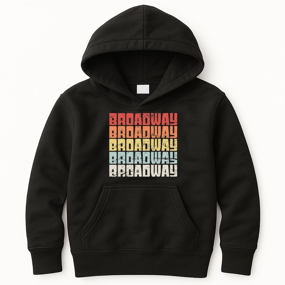 Retro Broadway Musical Theater Kids Hoodie