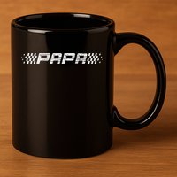 Racing Birthday Matching Family Race Car Pit Crew Papa 11oz C Handle Ceramic Mug