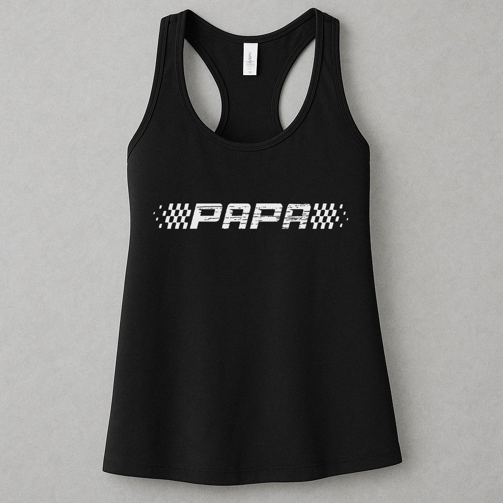 Racing Birthday Matching Family Race Car Pit Crew Papa Womens Tank Top
