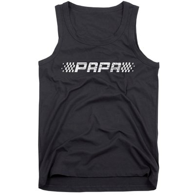 Racing Birthday Matching Family Race Car Pit Crew Papa Tank Top
