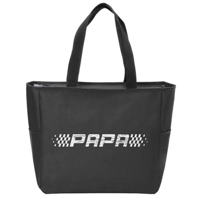 Racing Birthday Matching Family Race Car Pit Crew Papa Zip Tote Bag