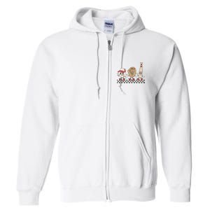 Retro Baseball Mama Game Day Sport Mom Mothers Day Full Zip Hoodie