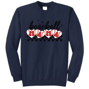 Retro Baseball Mama Sports Mom Tall Sweatshirt