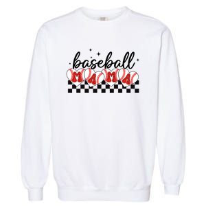 Retro Baseball Mama Sports Mom Garment-Dyed Sweatshirt