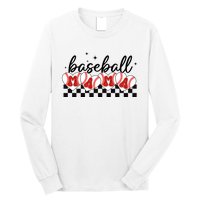 Retro Baseball Mama Sports Mom Long Sleeve Shirt