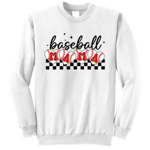 Retro Baseball Mama Sports Mom Sweatshirt