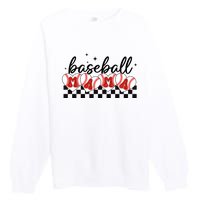 Retro Baseball Mama Sports Mom Premium Crewneck Sweatshirt