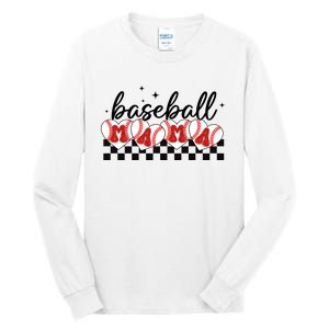 Retro Baseball Mama Sports Mom Tall Long Sleeve T-Shirt