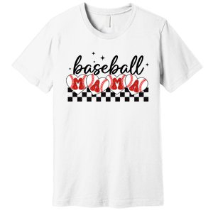 Retro Baseball Mama Sports Mom Premium T-Shirt