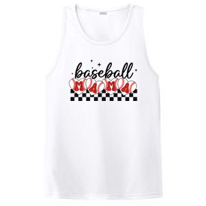 Retro Baseball Mama Sports Mom PosiCharge Competitor Tank