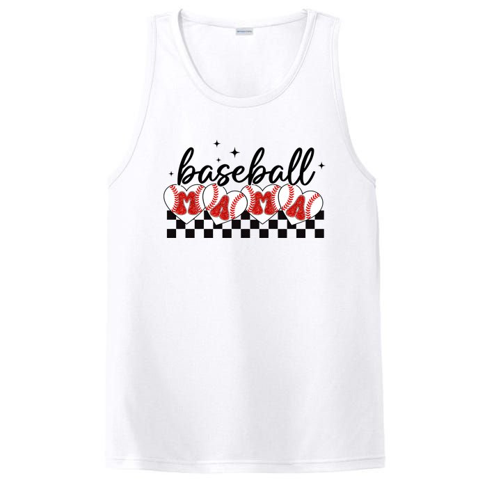 Retro Baseball Mama Sports Mom PosiCharge Competitor Tank