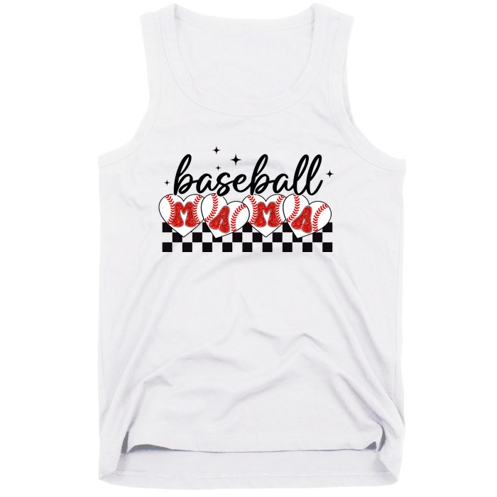 Retro Baseball Mama Sports Mom Tank Top