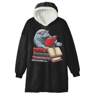 Reading Books Matching Bookworm Readers Librarian Hooded Wearable Blanket