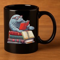 Reading Books Matching Bookworm Readers Librarian 11oz C Handle Ceramic Mug