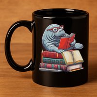 Reading Books Matching Bookworm Readers Librarian 11oz C Handle Ceramic Mug