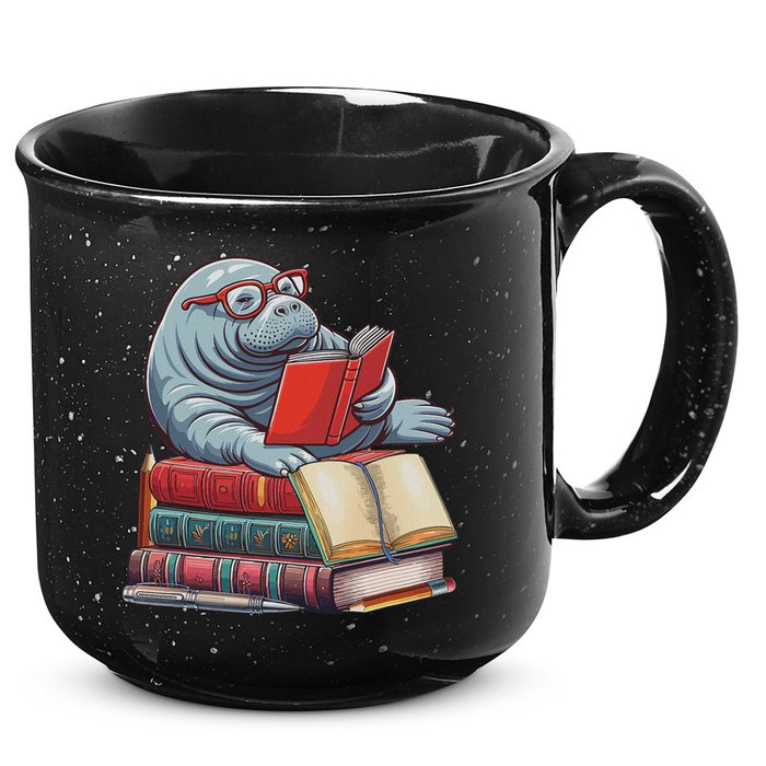 Reading Books Matching Bookworm Readers Librarian 15oz Campfire Ceramic Mug