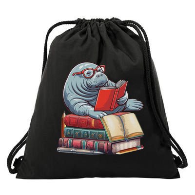 Reading Books Matching Bookworm Readers Librarian Drawstring Bag
