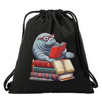 Reading Books Matching Bookworm Readers Librarian Drawstring Bag