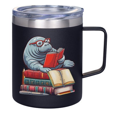 Reading Books Matching Bookworm Readers Librarian 12oz Stainless Steel Coffee Mug