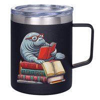 Reading Books Matching Bookworm Readers Librarian 12oz Stainless Steel Coffee Mug
