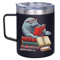 Reading Books Matching Bookworm Readers Librarian 12oz Stainless Steel Coffee Mug