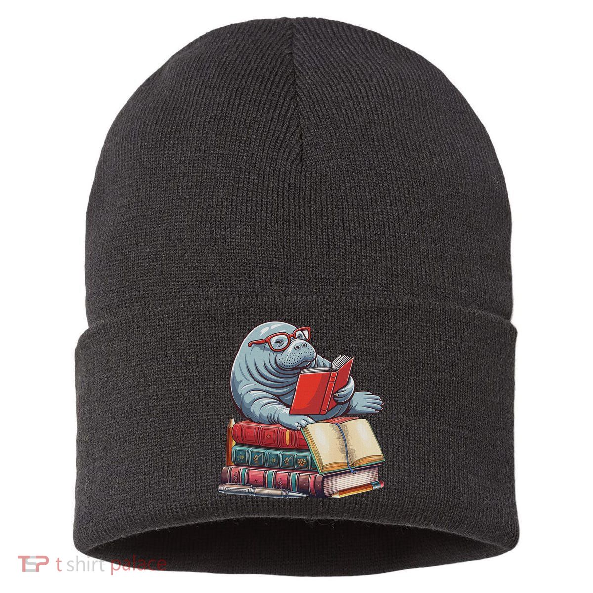Reading Books Matching Bookworm Readers Librarian Sustainable Knit Beanie