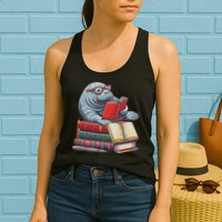 Reading Books Matching Bookworm Readers Librarian Womens Tank Top