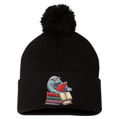 Reading Books Matching Bookworm Readers Librarian Pom Pom 12in Knit Beanie