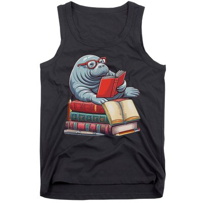 Reading Books Matching Bookworm Readers Librarian Tank Top