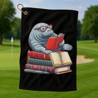 Reading Books Matching Bookworm Readers Librarian Golf Towel